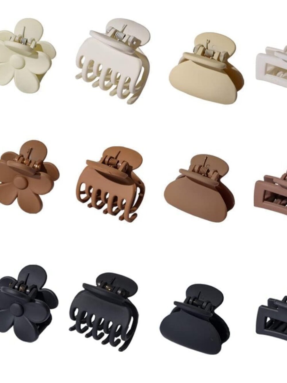 Small Claw Clips for Thin/Medium Thick Hair,12Pcs 1.5 Inch Mini Matte Tiny Jaw C